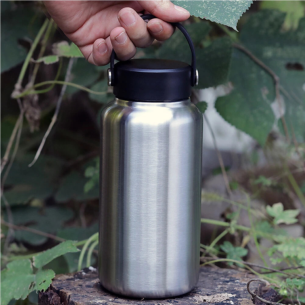 1050ML Stainless Steel Water Bottle Wide Mouth Single Wall with Leak Proof 07FC0E-D4 - KOEEK