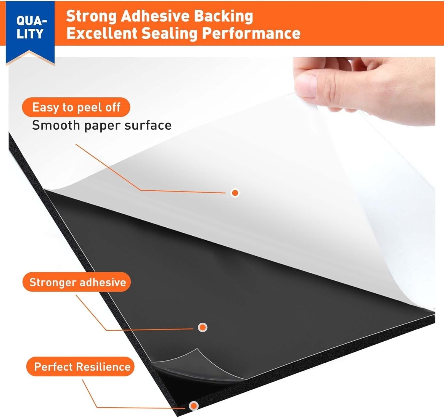 new MAGZO Backed Adhesive Foam Padding 1/16" Thick x 12" 59In*12In*1/16In, Black MAGZO - KOEEK