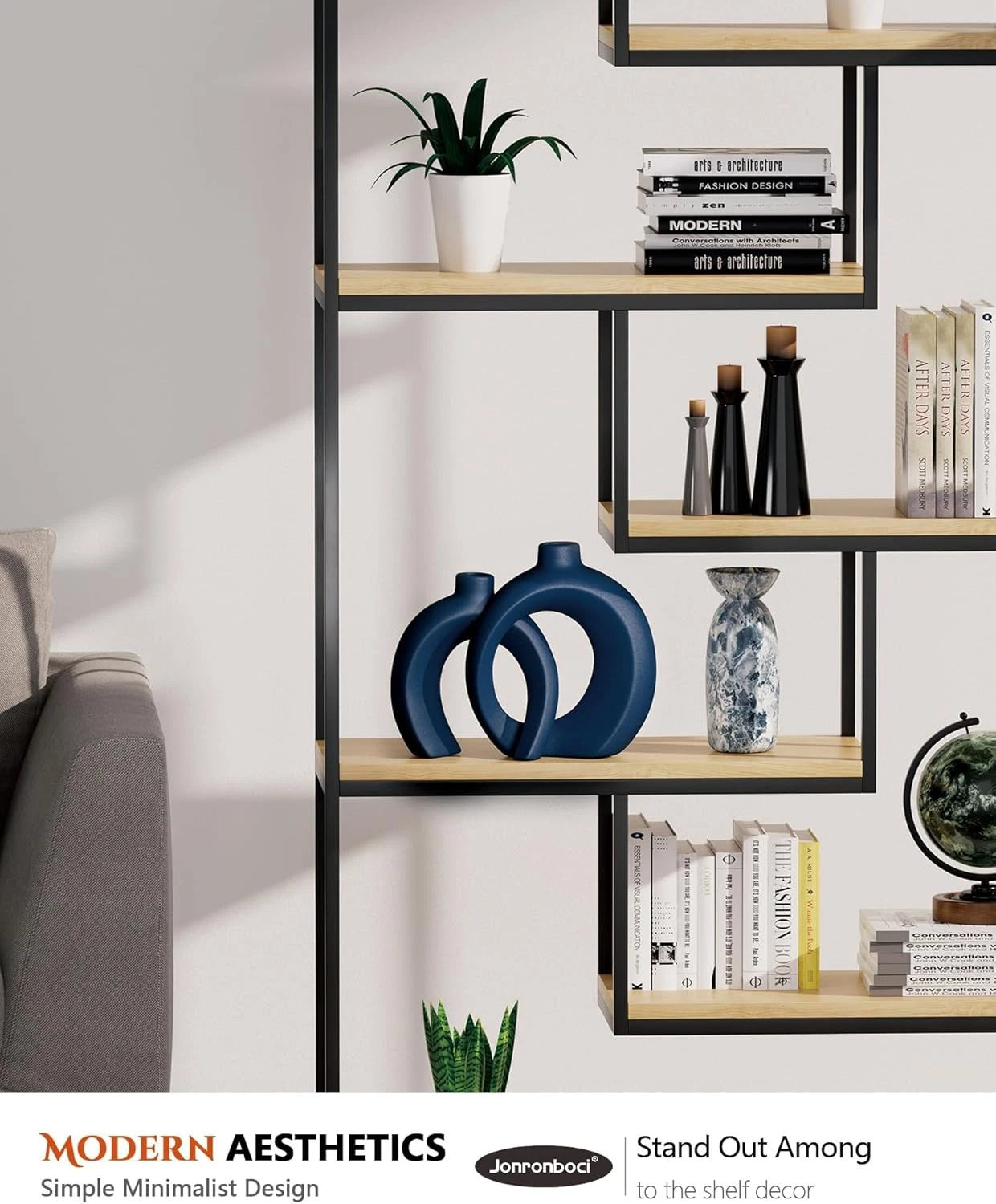 Blue Vase Set (2 pieces) -Suitable for living room coffee tables and bookshelves 07FC0E-D4 - KOEEK