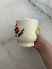 Anthropologie Holifaye Ceramic Mug With Green Handle & Festive Holiday Designs ANTHROPOLOGIE - KOEEK