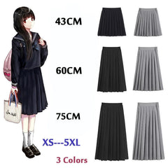 Girl Women Pleated School Uniform Tartan Skirt Black Mini Cheerleader Skirt Plus 07FC0E-D4 - KOEEK