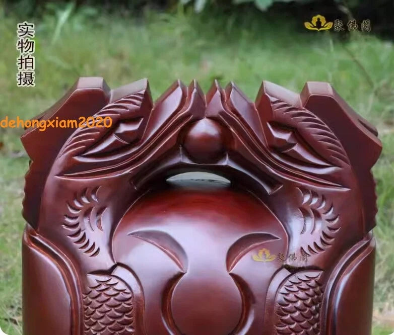 25cm Monk Wooden Gifts Muyu Buddhist Mokugyo Temple Instrument Stage Props 10'' 07FC0E-D4 - KOEEK