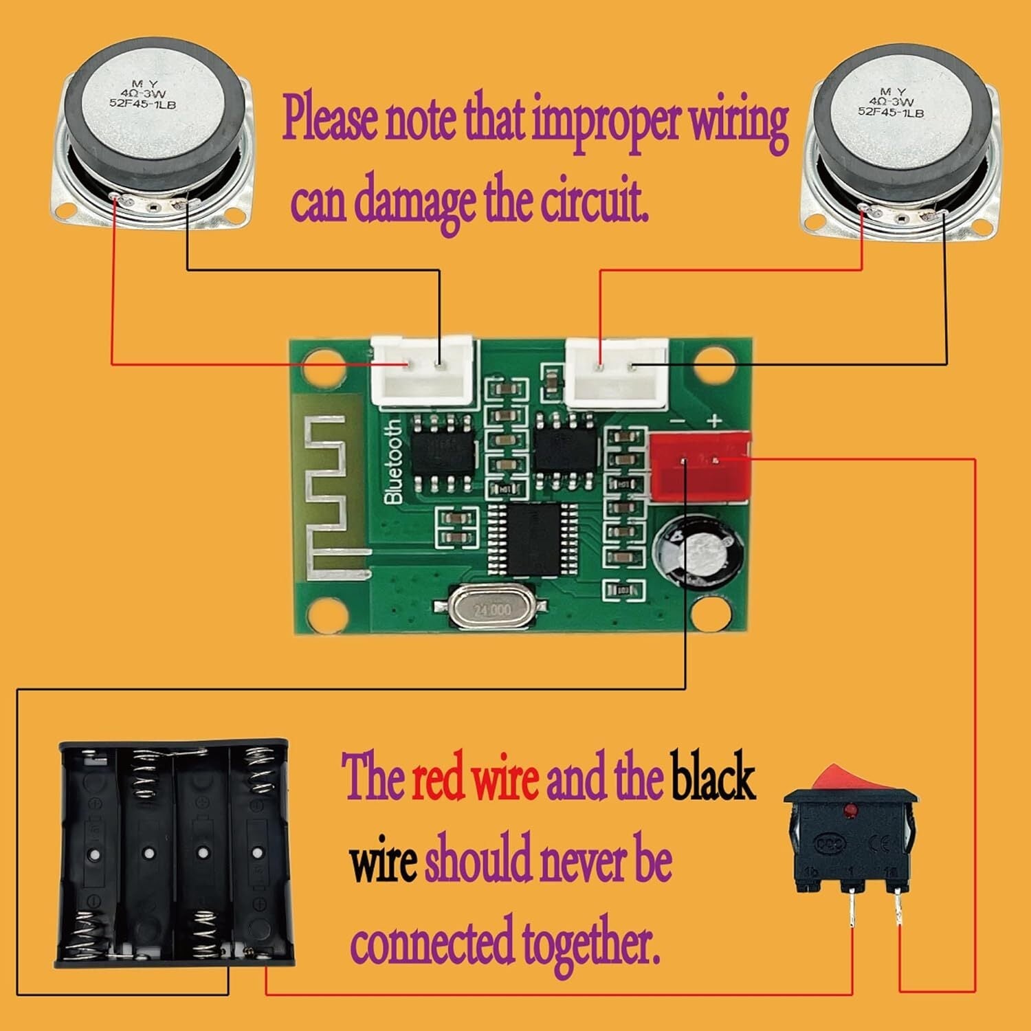 new DIY Bluetooth Speaker Box Kit Electronic Sound Amplifier - Build Your Pink 07FC0E-D4 - KOEEK