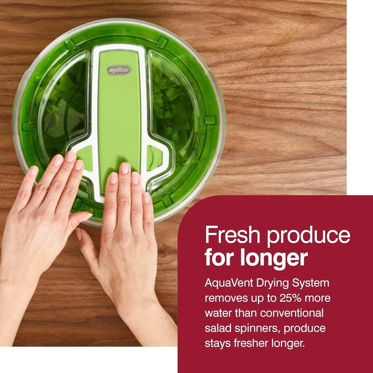 Large Salad Spinner - Plastic Lettuce Strainer and Spinner 07FC0E-D4 - KOEEK