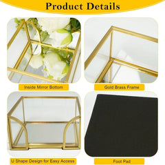 Sticky Note Holder Glass Post It Note Dispenser,3 x 3 Inch Sticky Note Dispenser 07FC0E-D4 - KOEEK
