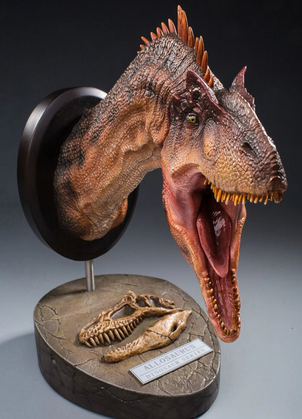 DAMTOYS Allosaurus Bust Dinosaur Statue Resin Display Model MUS010A Red Version DAMTOYS - KOEEK