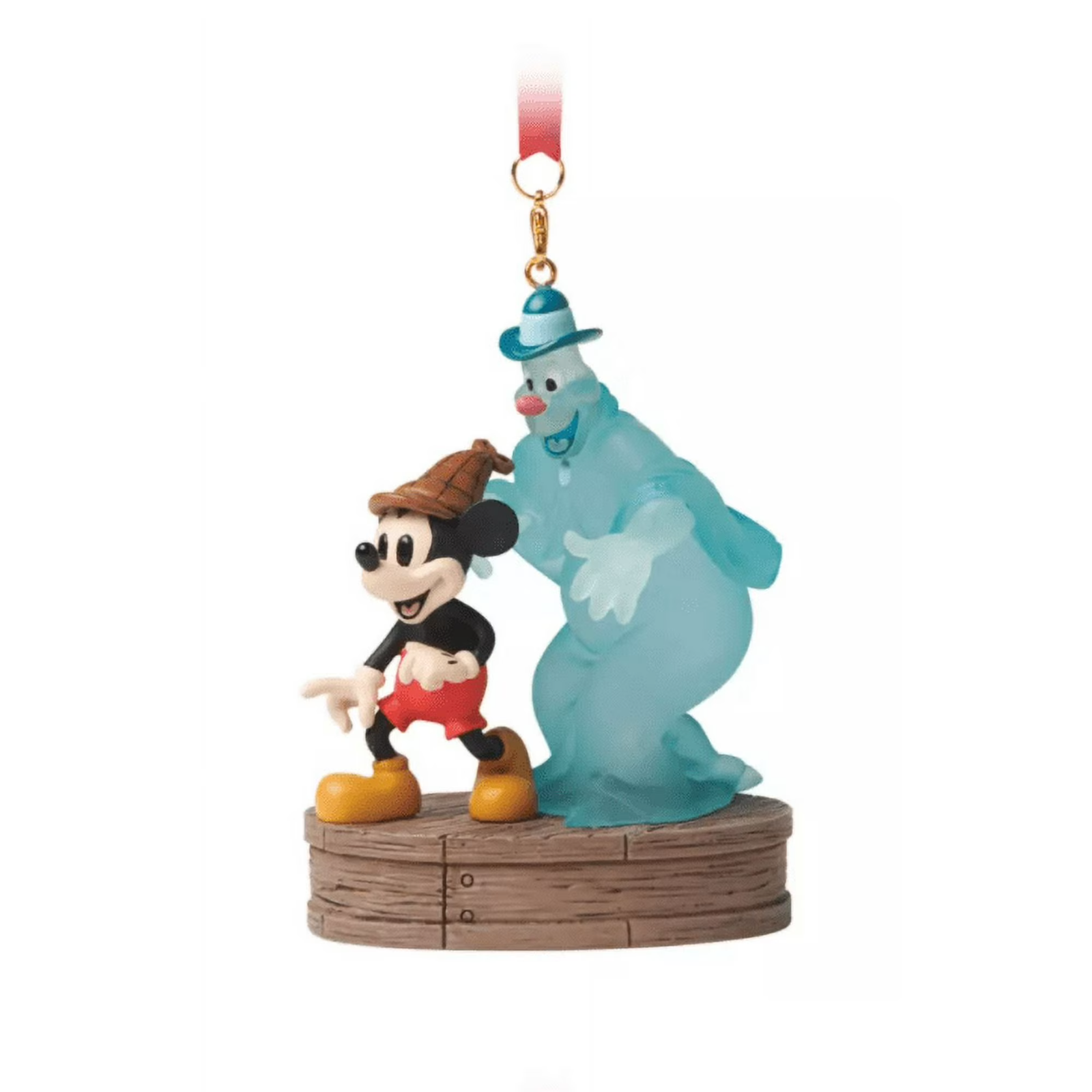 BNWT Disney Lonesome Ghosts - Mickey Mouse and Ghost Halloween Light-Up Ornament DISNEY - KOEEK