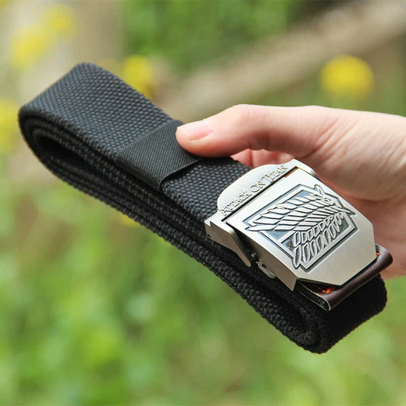 Unisex Belt Attack on Titan Cosplay Student Casual Bales Catch Anime Belt Gift 07FC0E-D4 - KOEEK