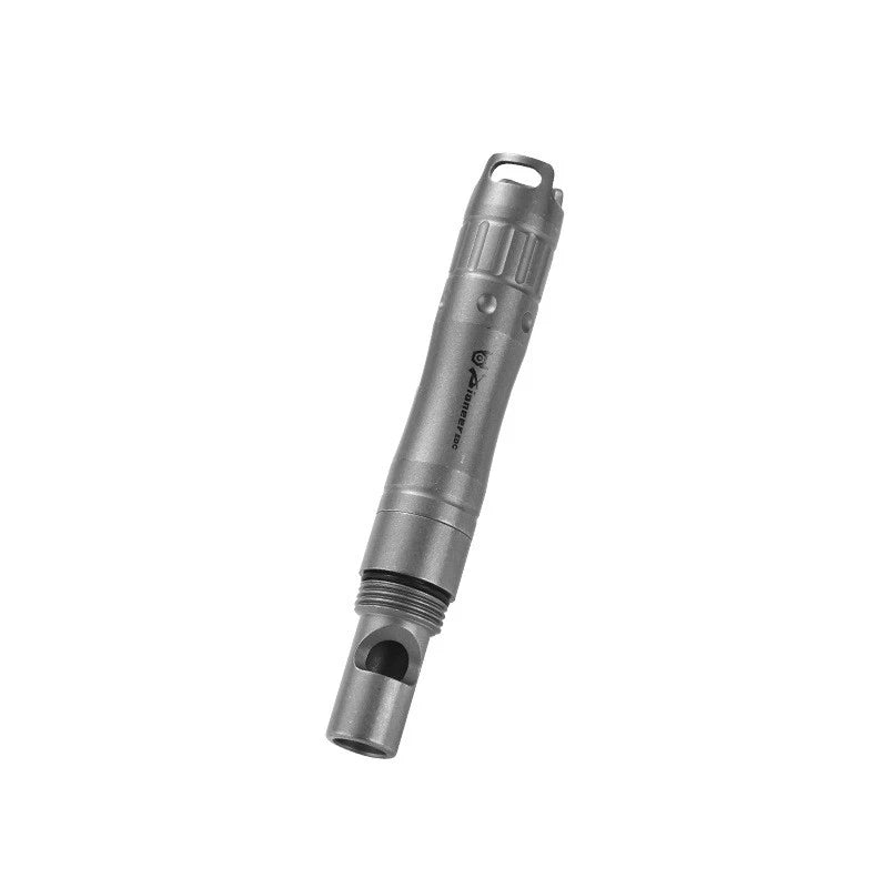 Titanium Emergency Survival Safety Whistle with Mini Ballpoint Pen EDC Outdoor 07FC0E-D4 - KOEEK