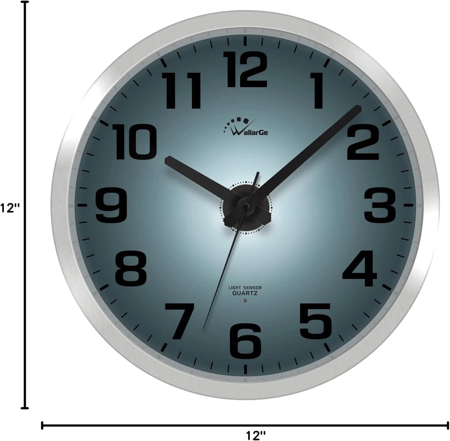 Glow-in-the-dark wall clock,specially designed for bedrooms - Silent wall clock 07FC0E-D4 - KOEEK