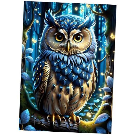 nye Owl Diamond Art Kits for voksne, DIY 5D Diamond Painting Kits with Round