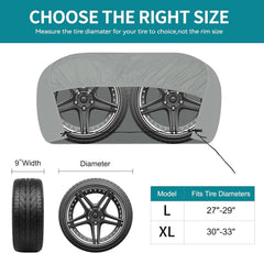 new Tuszom Tearproof Anti-UV Dual Wheel Tire Covers for RV, 27 - 29 inch, Gray TUSZOM - KOEEK