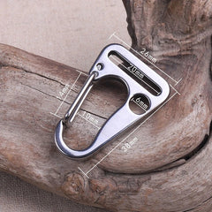 2pcs EDC Stainless Steel Keychain Carabiner Portable Car Key Bag Pendant Tool 07FC0E-D4 - KOEEK