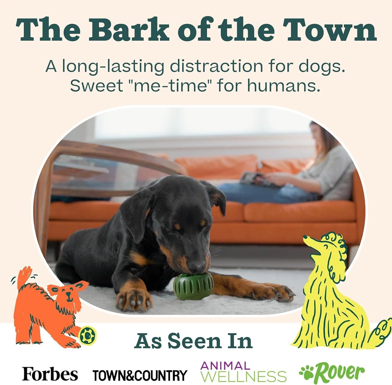 Interactive Dog Toys to Eliminate Boredom - Silicone Dog Treat Molds 07FC0E-D4 - KOEEK