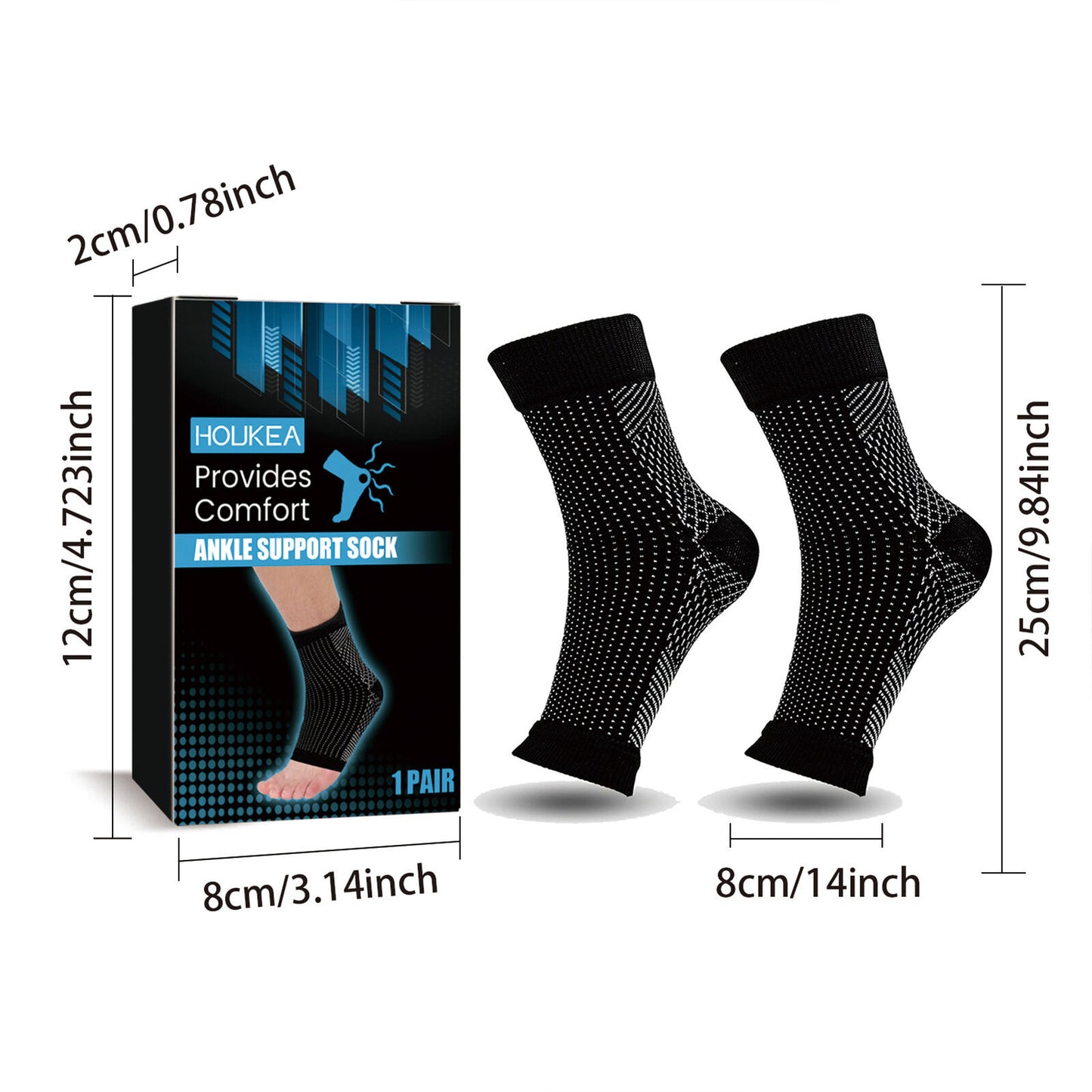 new Plantar Fasciitis Socks Foot Arch Support Pain Ankle Relief Pair Compression koeek - KOEEK