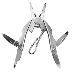 1pc Mini EDC Multi Function Folding Pocket Tool Keychain Screwdriver Plier Knife 07FC0E-D4 - KOEEK