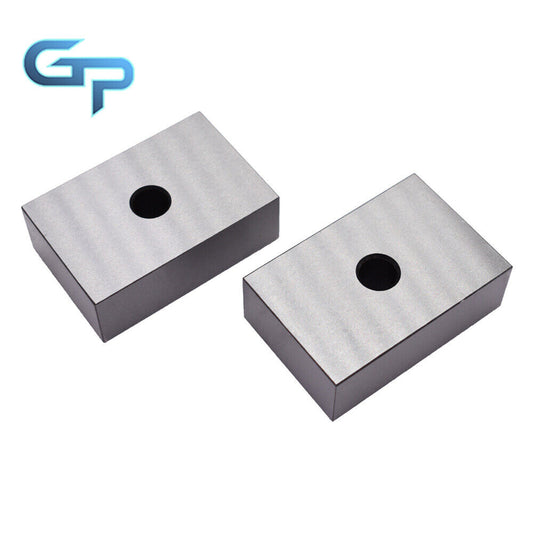 1-2-3 Blocks Single Hole Hardened Steel RC 55-62 Matched Pair (2 Each)