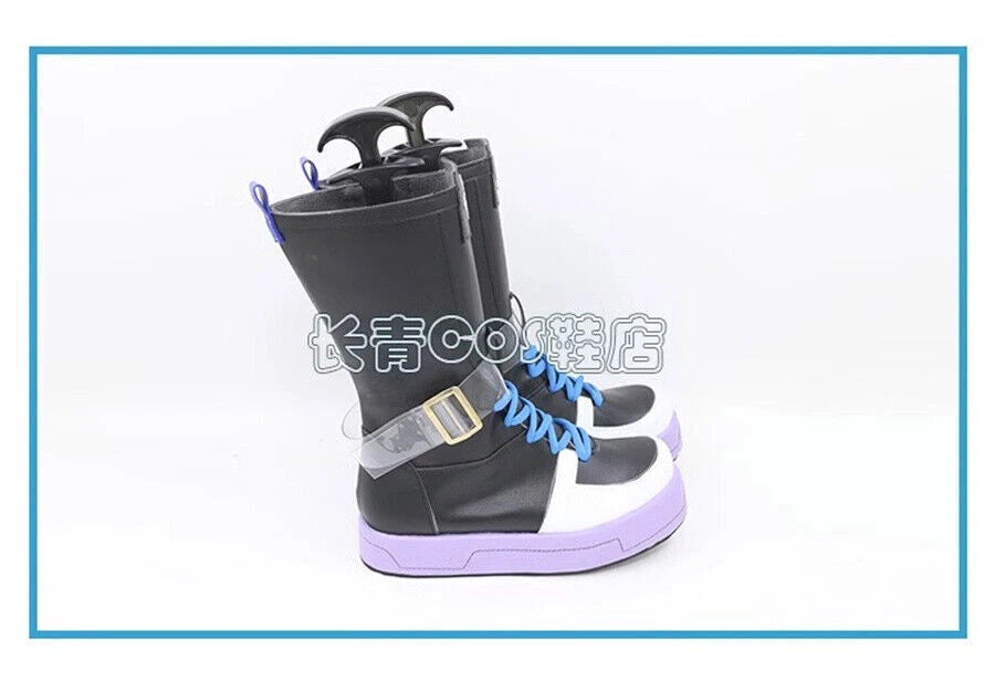 Anime Unisex Arknights Mizuki Cosplay PU Shoes Halloween Party Cos Long Boots 07FC0E-D4 - KOEEK