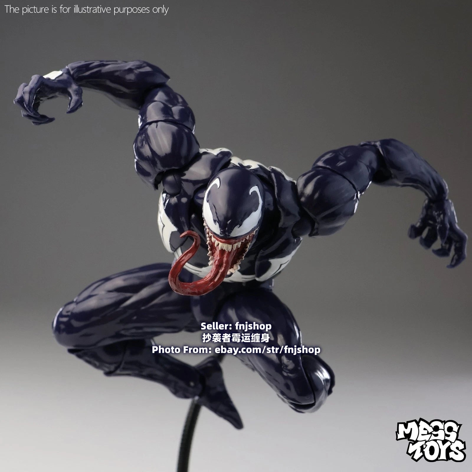 In Stock Mess Toys Venom Lethal Neighbor Spider-Man Symbiote 1/12 Action Figure MESS_TOYS - KOEEK
