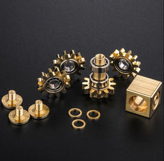 Brass Gear Linkage Hand Spinner Top Finger Toy EDC Bearing Gyro Gift 07FC0E-D4 - KOEEK