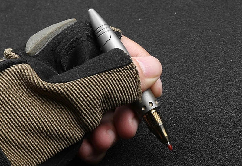 Mini Pocket Titanium Ball Pen Signature Tactical Writing Outdoor Record Pen 07FC0E-D4 - KOEEK