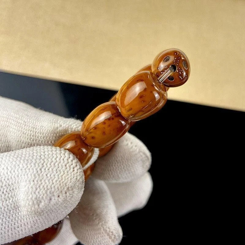 Zijin Rat Bodhi Bead Bracelet Fortune Beads Buddhist Prayer Collectible Jewelry 07FC0E-D4 - KOEEK