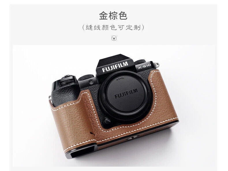 Half Case For Fujifilm XS10 X-S10  Handmade Leather Camera Cover Kontice KONTICE - KOEEK