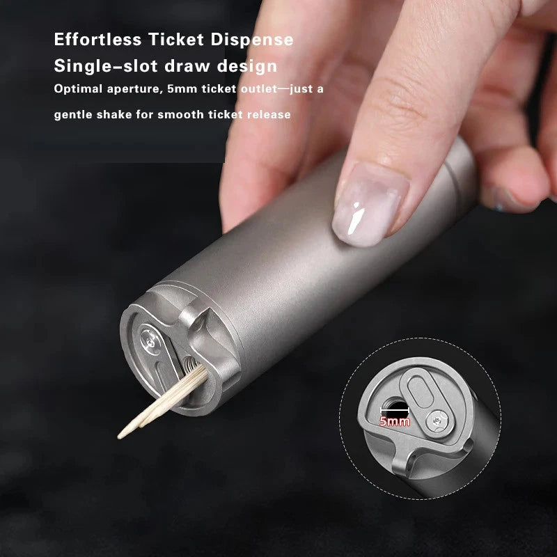 Titanium Waterproof Pill Bottle Toothpick Case EDC Travel Storage 07FC0E-D4 - KOEEK
