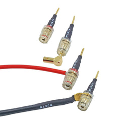 new Suanqi Flex Pin Banana Plugs to 4mm Female Jack Speaker Audio Adapter... 07FC0E-D4 - KOEEK