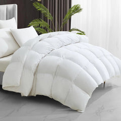 Queen Size All Season White Duvet Cover Super Soft  Cotton Cover Fluffy 07FC0E-D4 - KOEEK