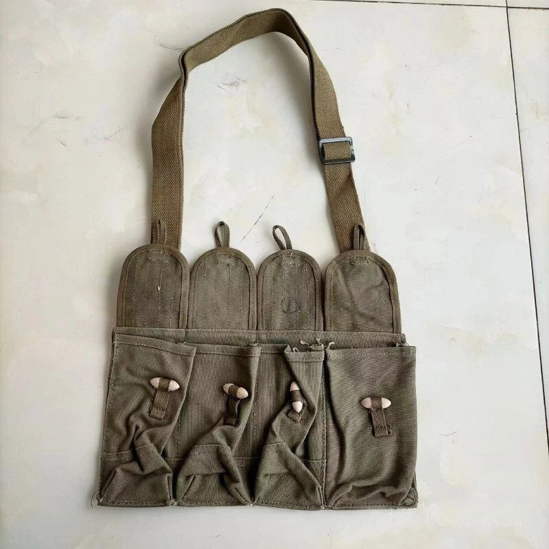 Surplus Vietnam War Chinese Army Military Type 79 Canvas Shoulder Pouch Rare 1pc 07FC0E-D4 - KOEEK