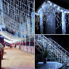13~130ft Curtain Icicle Lights Wedding Party LED Fairy Christmas Indoor Outdoor 07FC0E-D4 - KOEEK