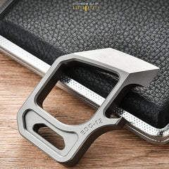 Personalized Titanium Alloy Trendy Keychains EDC Pry Bar Pendant Outdoor Tools 07FC0E-D4 - KOEEK