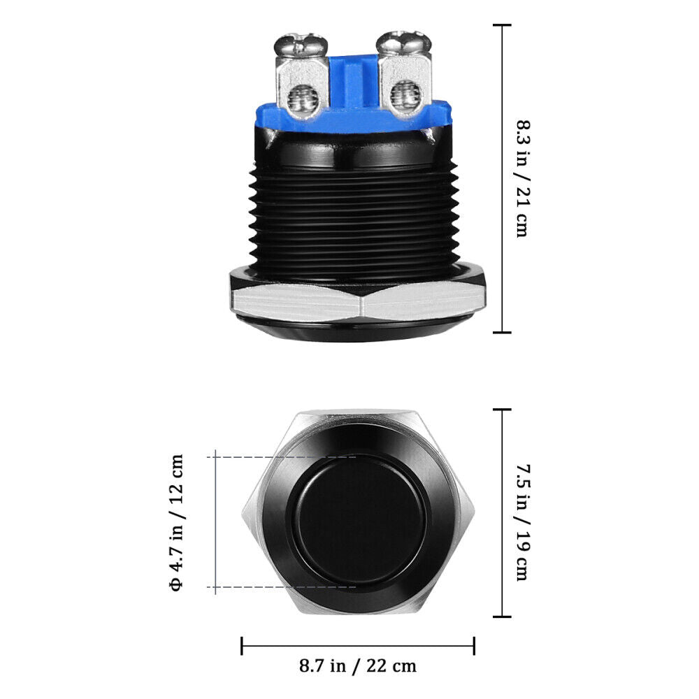 new  Computer Power Mushroom Head Pushbutton Screw-type Terminals Heavy Duty koeek - KOEEK