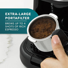 4-Stage Steam Espresso, Coffee Maker with Stainless Steel Frothing Pot 07FC0E-D4 - KOEEK
