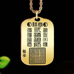 33mm*50mm Taoist Three Pure Ones Pendant Necklace Tag Car Hanging Amulet Unisex 07FC0E-D4 - KOEEK
