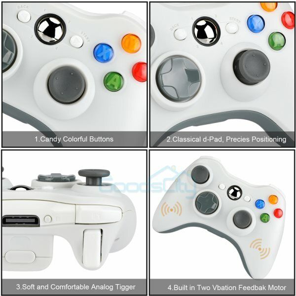 ny 2024 Wireless Game Controller Gamepad for Microsoft XBOX 360 &amp; PC WIN 7 8 10