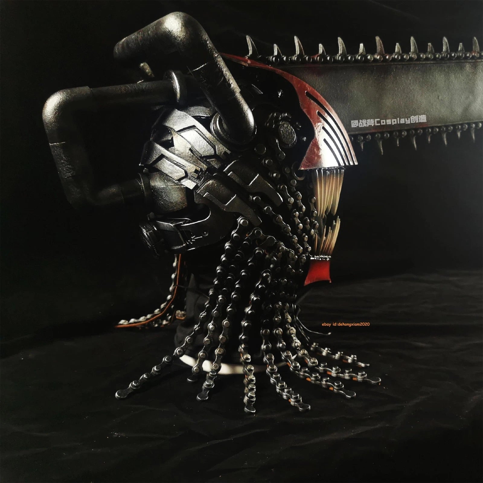 Custom Chainsaw Man Helmet Mask Arm Handsaw Wearable Halloween Cosplay Props 07FC0E-D4 - KOEEK
