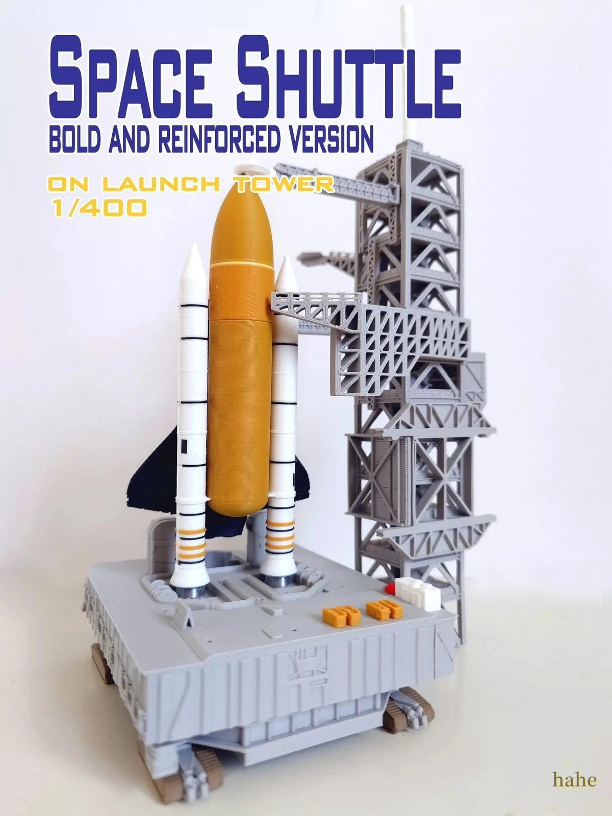 【Upgraded Ver】1/400 Space Shuttle BOLD AND REINFORCED VERSIoN on Launch Tower 07FC0E-D4 - KOEEK
