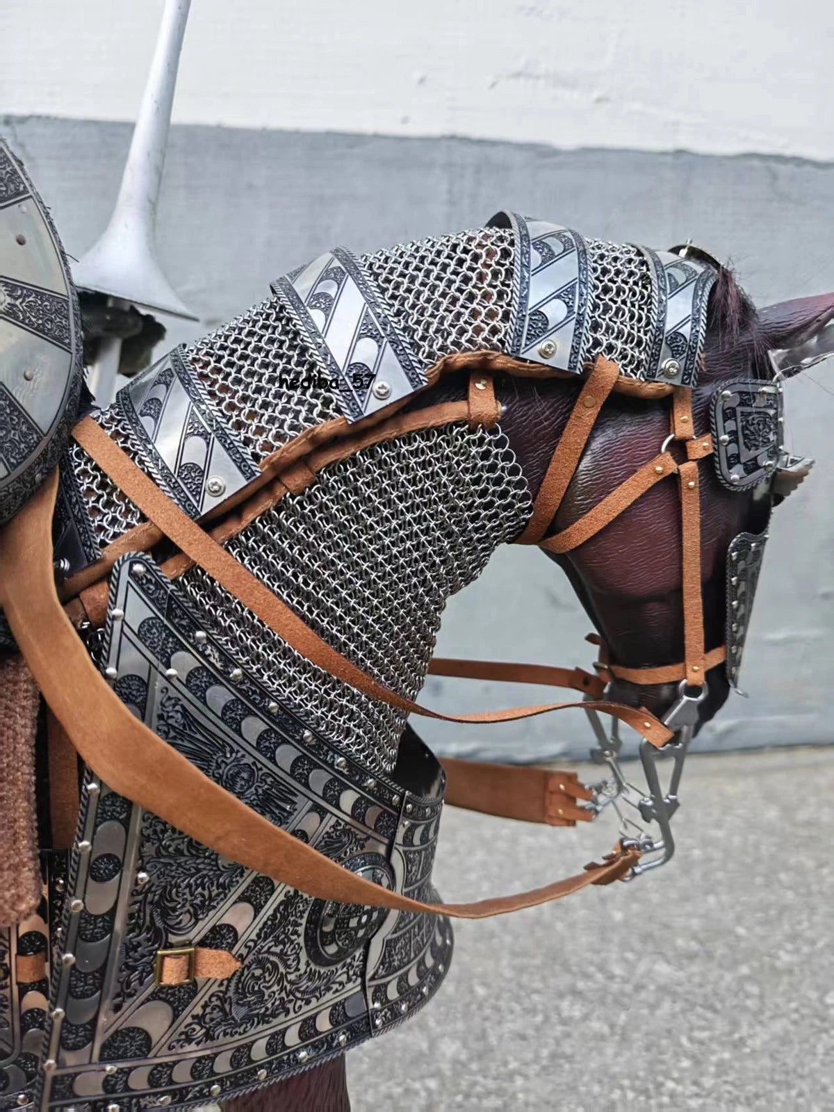 Brown Art Horse Armor Made for Duke of Saxony Collectible Prop  In Stock BROWN_ART - KOEEK