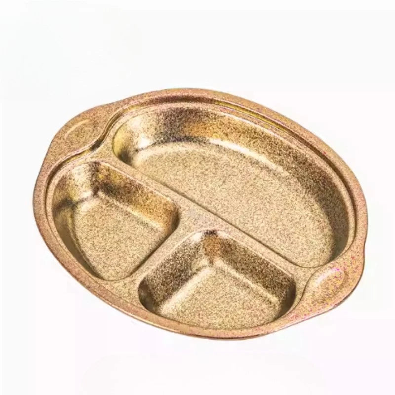 Pure Titanium GR1 3-in-1 Tableware Dinner Plate Ultra Light Divided Food Plate 07FC0E-D4 - KOEEK
