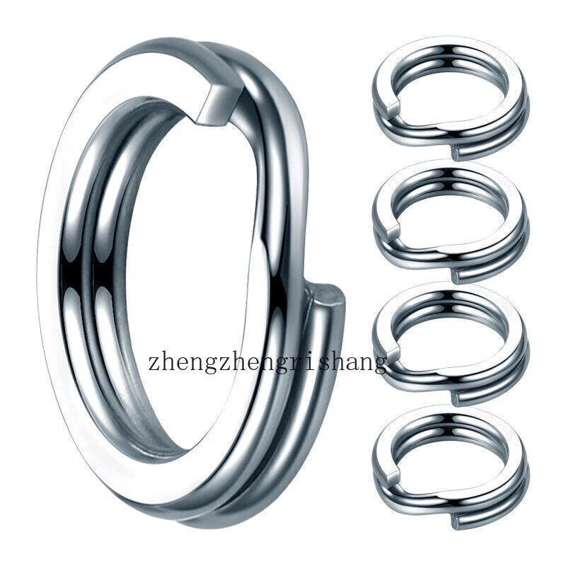1000Pcs/ Pack Stainless Steel Heavy Duty Fishing Split Rings Big Game Saltwater 07FC0E-D4 - KOEEK