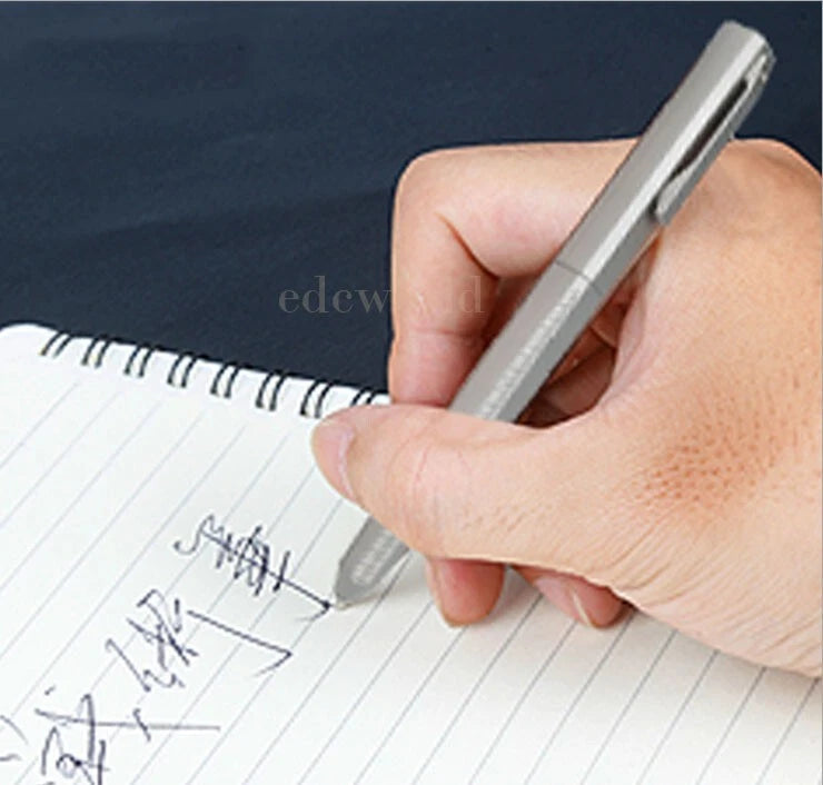 EDC Titanium Meteorite Pattern Pocket Ballpoint Pen Office Signature Stationery 07FC0E-D4 - KOEEK