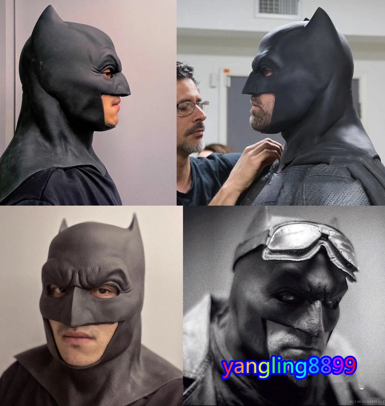 DC Batman Full Mask Soft Helmet Halloween Party Cosplay Prop Collection Handmade 07FC0E-D4 - KOEEK