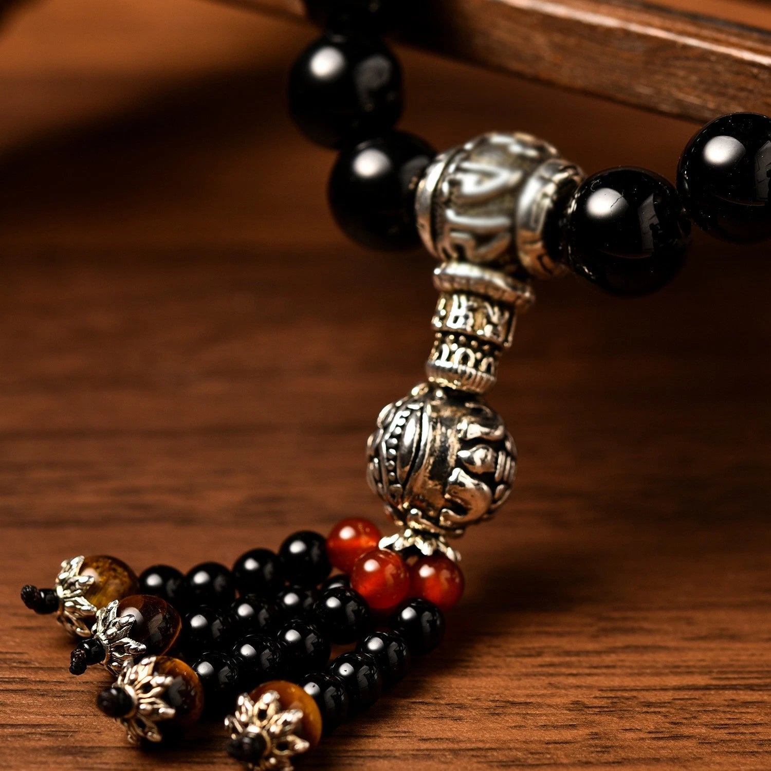 Crystal Gear Shift Bead Car Hanging Ornament Buddha Bead Decoration Accessory 07FC0E-D4 - KOEEK
