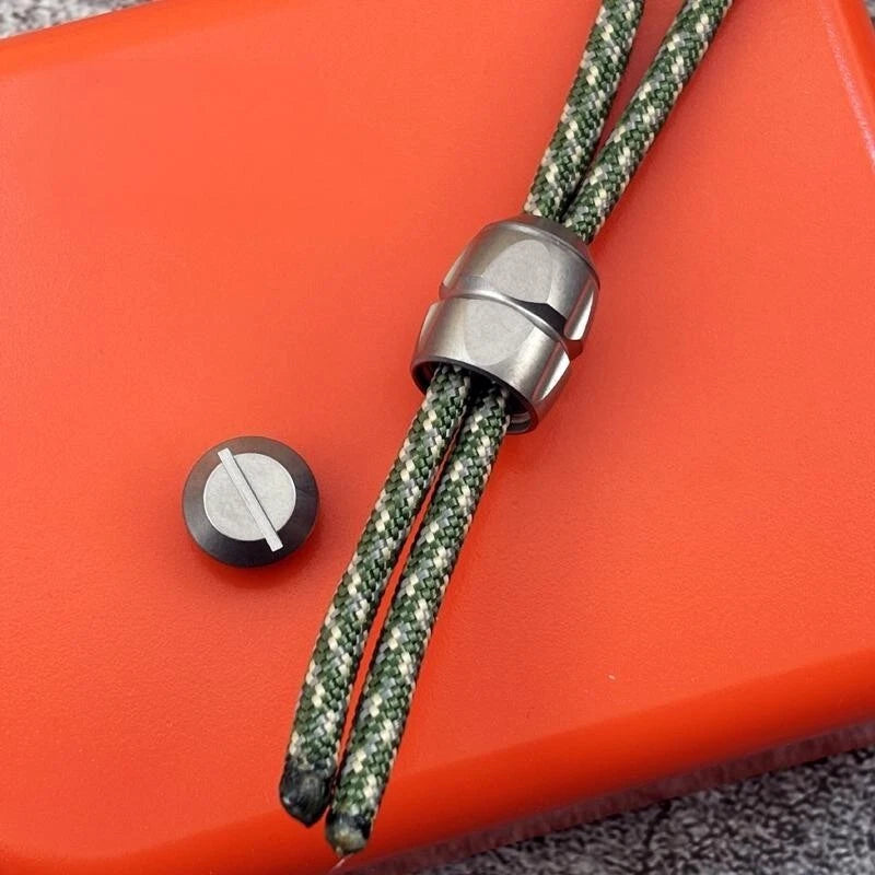 Titanium Alloy Knife Lanyard Bead Paracord End Pendant EDC Charm DIY Zip Pull 07FC0E-D4 - KOEEK