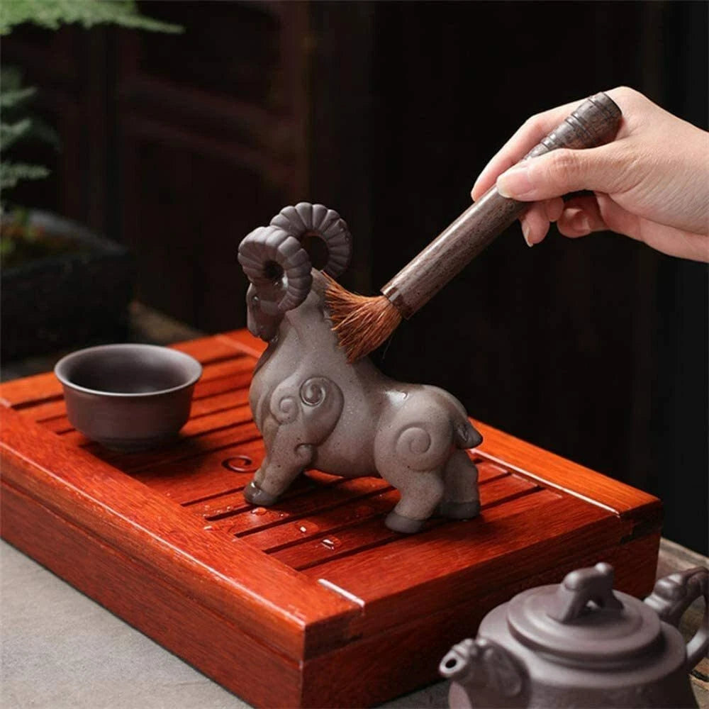 Purple Clay Goat Tea Pet Ornaments Ceramic Animal Figurine Tea Tray Accessories 07FC0E-D4 - KOEEK