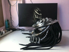 Predator Hand-painted Motorcycle Personality Full Face Laser Light Adult Helmet 07FC0E-D4 - KOEEK
