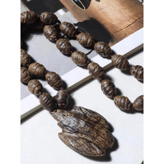 10mm Vietnam Nha Trang Black Kyara Agarwood Bead Necklace Prayer Beads Car Hang 07FC0E-D4 - KOEEK