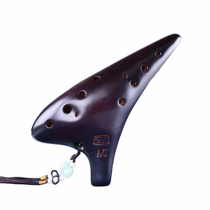 12 Holes Pottery Flute Beginner 12 Holes Ac C Key Professional Playing Pottery 07FC0E-D4 - KOEEK